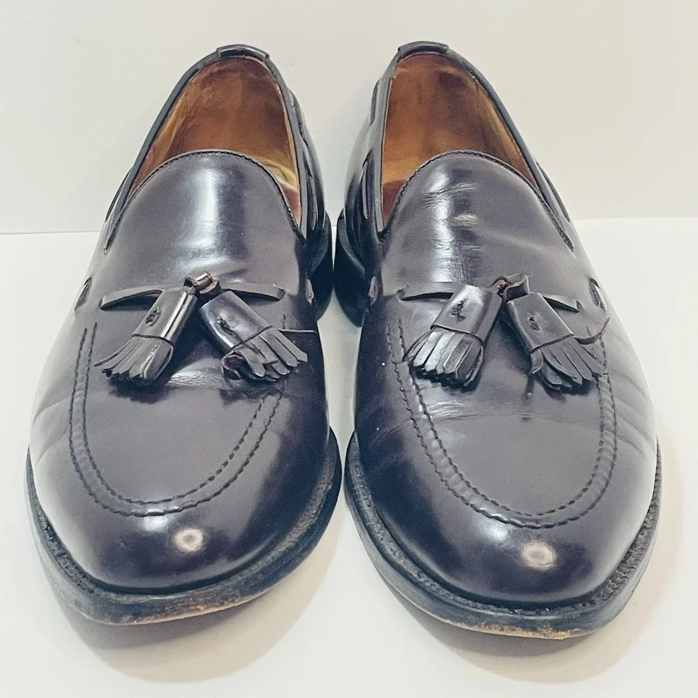 Allen Edmonds Grayson‎ Shoes Mens Size 11 A Burgundy Leather Tassel Loafers